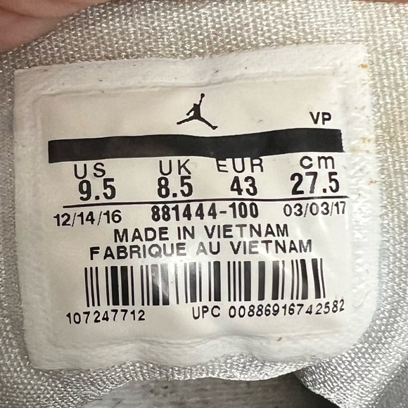 Nike Air Jordan B.Fly Pure Platinum Basketball Shoes Size 9.5 - Picture 7 of 7